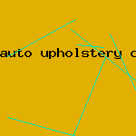 auto upholstery